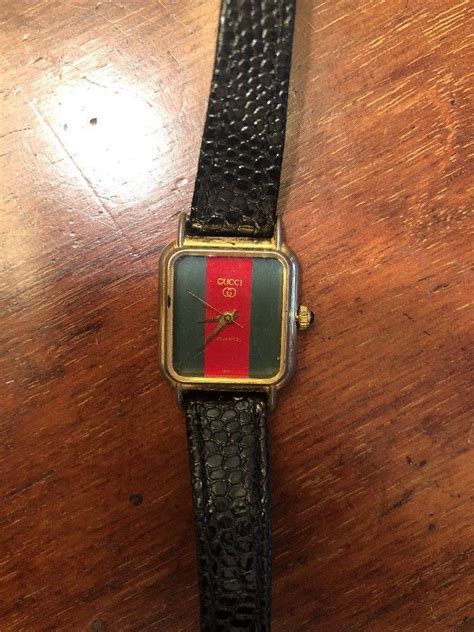 back gucci vintage watch|vintage gucci watch for sale.